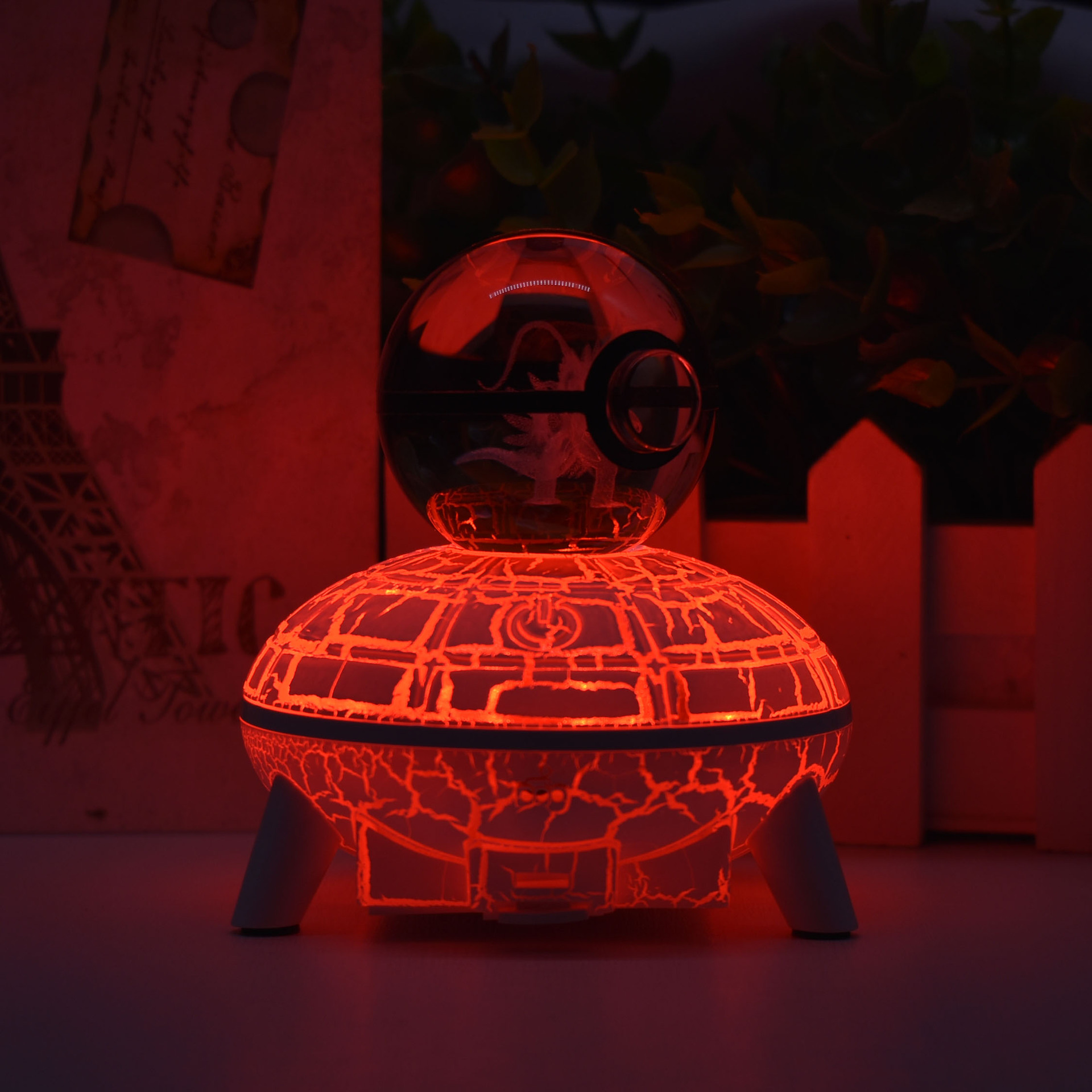 外贸Pokemon精灵宝贝Koraidon故勒顿K9水晶球UFO3D小夜灯多彩底座详情11