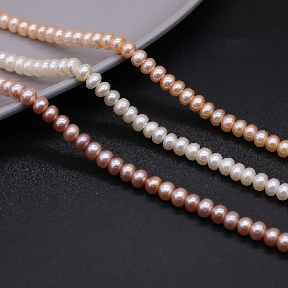 Natural freshwater pearl four-sided glossy pearl DIY jewelry accessories, handcrafted jewelry necklaces, wholesale and production pic 6