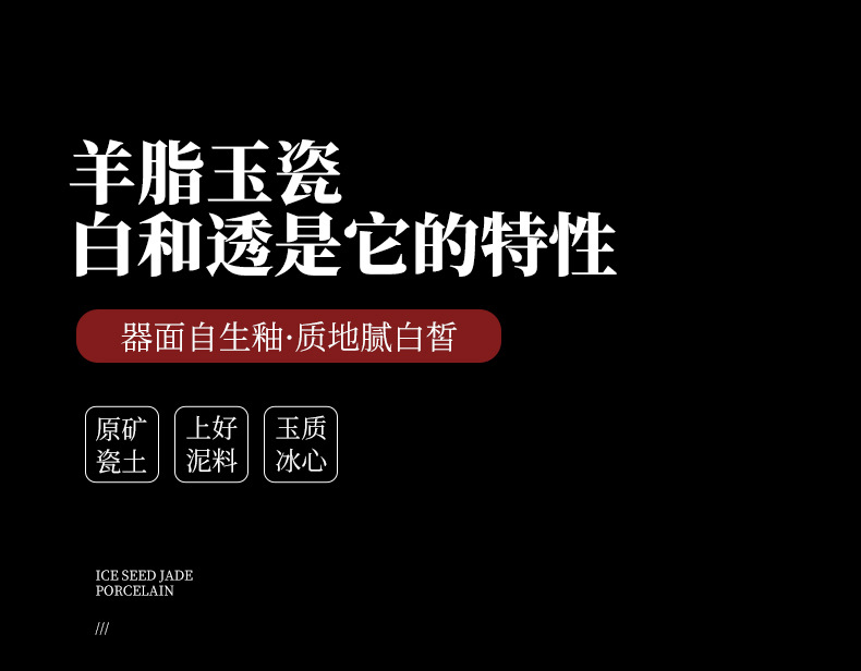 羊脂玉三才盖碗悬停白瓷泡茶碗茶杯薄胎茶具盖碗茶茶碗功夫小号杯详情3
