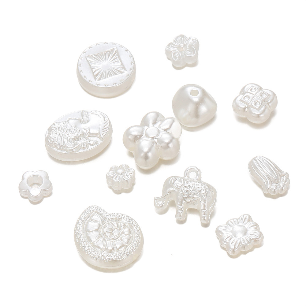 ABS仿珍珠 巴洛克风花朵仙人掌蝴蝶结 奶油胶diy手工串珠耳环配饰详情14