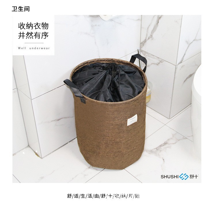 舒十家居用品现代简约风脏衣篮玩具衣物收纳可折叠收纳减少空间详情6