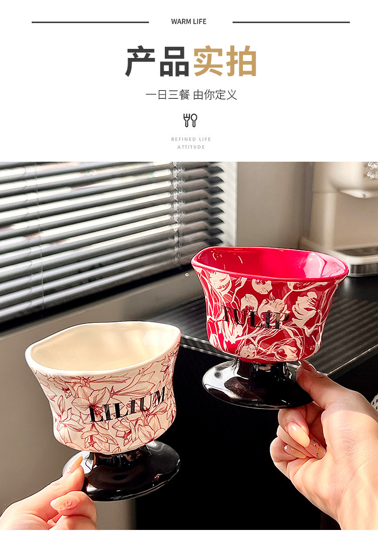 新款轻奢高级感随手杯多用途喝茶水具高温烧制釉下彩陶瓷杯子批发详情8