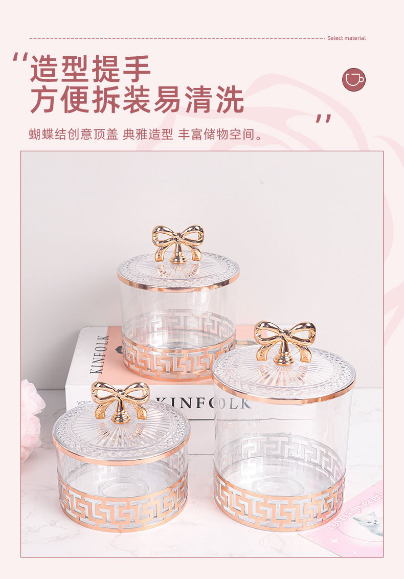 Cross-border merchant transparent European retro high-footed silver-plated candy jars, seasoning jars, nut jars, light luxury European jars, storage jars pic 3