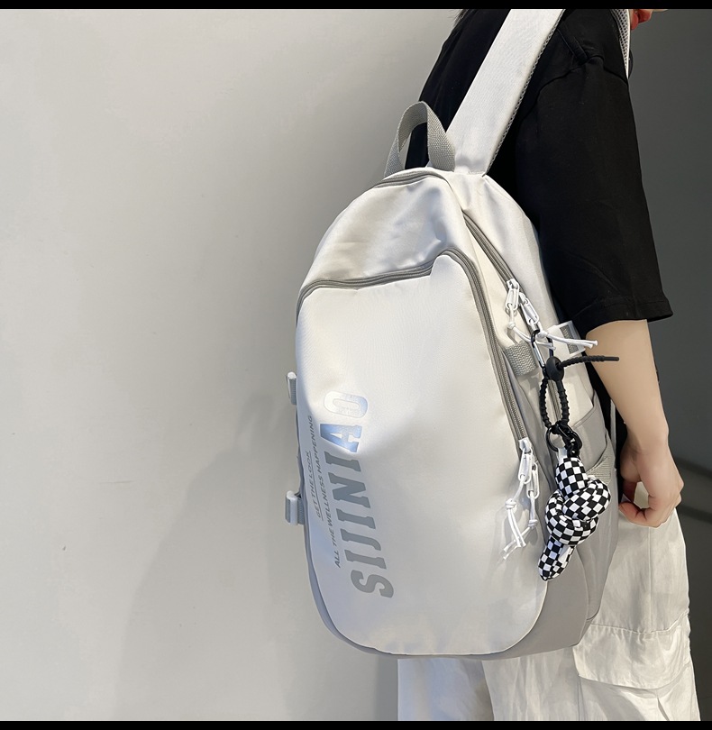 韩版新款书包女高中生日系简约初中生双肩包男初中大学生电脑背包详情20