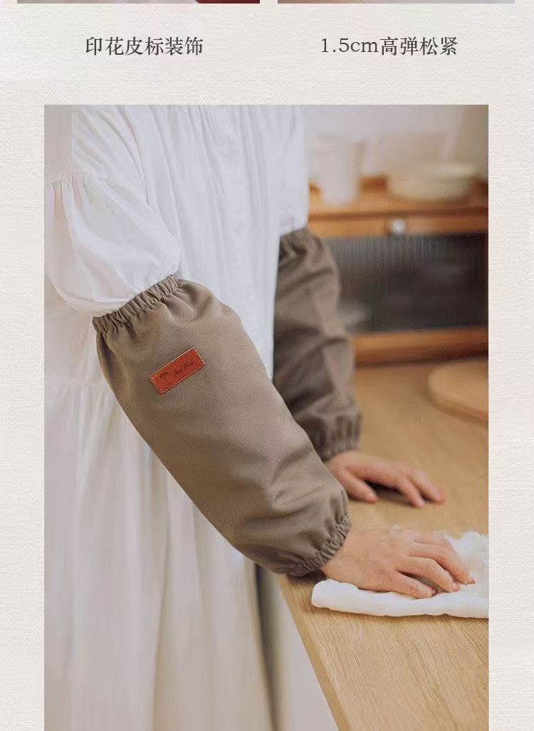 防水套袖帆布办公画画秋冬加大棉服厨房男女工作护袖头筒家务清洁详情9