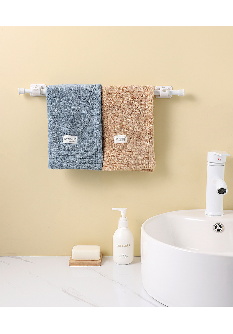 免打孔窗帘伸缩杆厨房下水鞋柜分层杆浴室帘杆门帘杆夹挂钩支撑架详情15