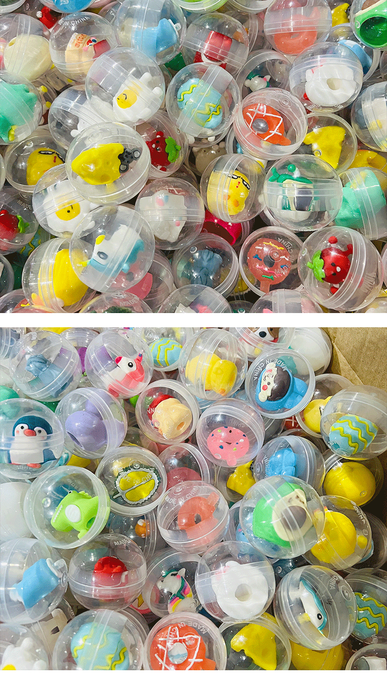 透明45mm公仔扭蛋混装游戏厅专用卡通扭蛋球批发现货包邮扭扭蛋详情9