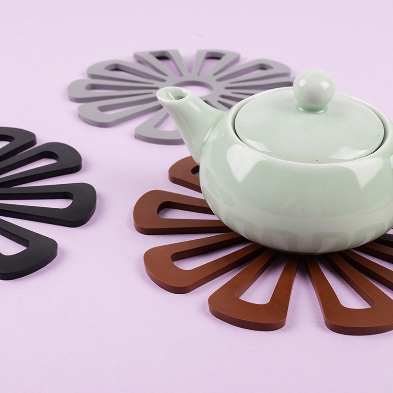 花朵隔热垫创意硅胶防烫垫家用防滑碗盘垫防热碟子垫菜垫锅垫详情22