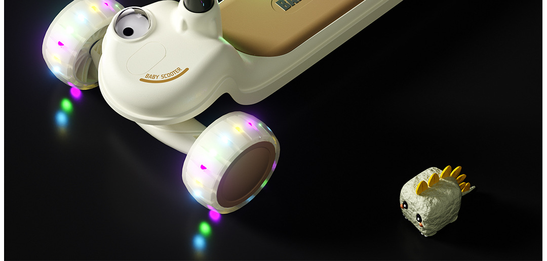 儿童滑板车三合一快拆可坐人滑轮车脚蹬闪光三轮车溜溜车滑步车详情18