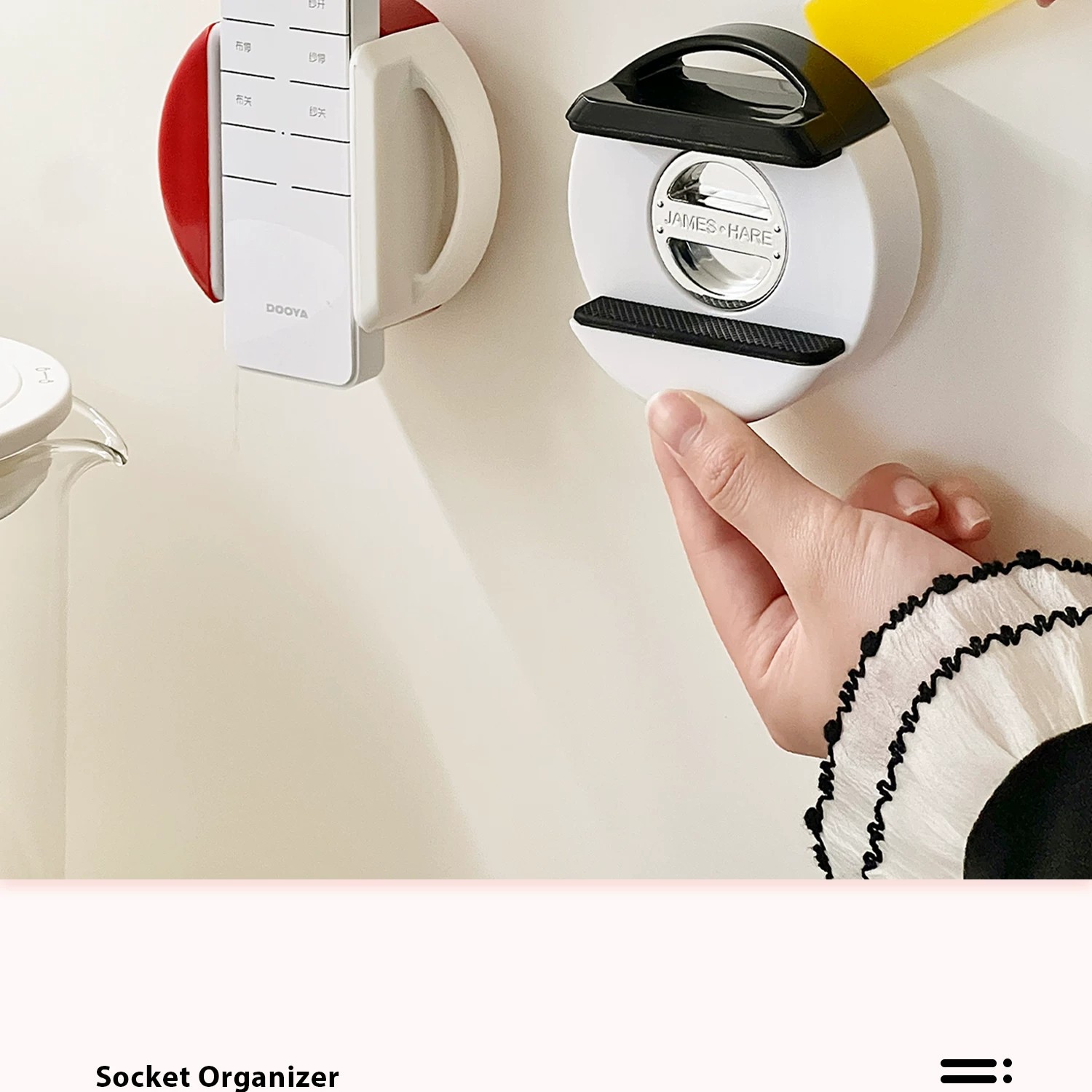 Power strip fixator, wall-mounted suction cup, wall-mounted socket storage wonder, household power strip and cable management rack pic 12