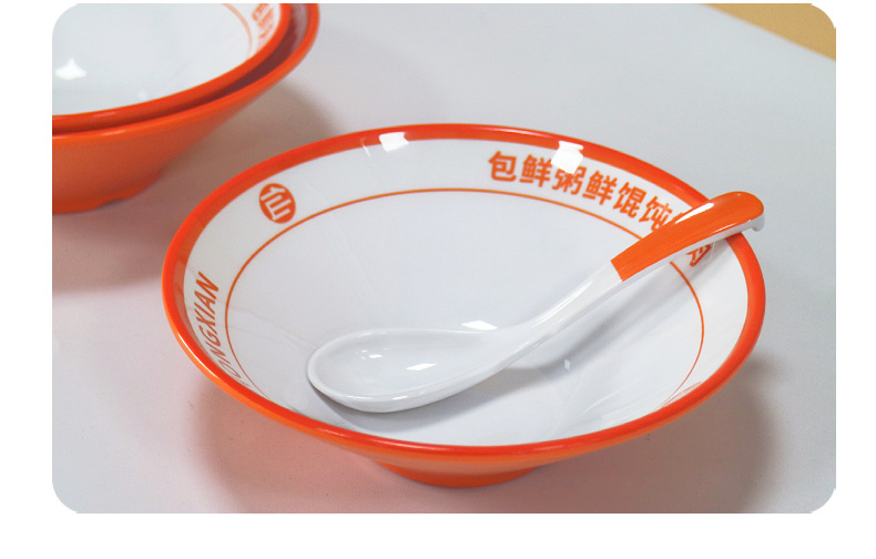 Wholesale of A5 melamine tableware, two-color conical bowls, commercial noodle bowls, spicy hot pot bowls, round ramen bowls, and special bowls for noodle restaurants pic 31