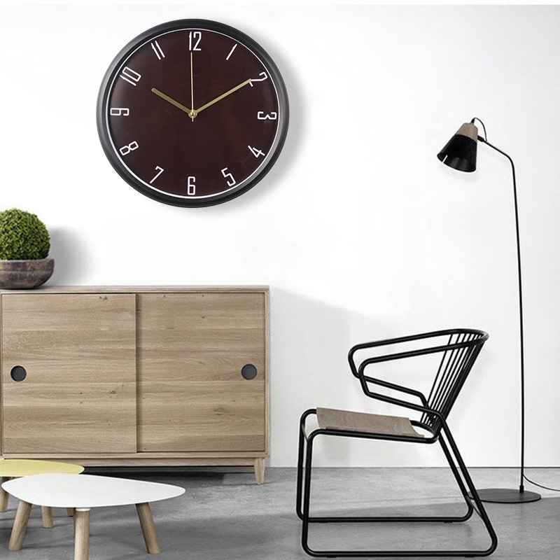 12-inch 30CM silent alarm clock, round, simple and fashionable wall clock, bedroom and living room clock manufacturer wholesale source factory pic 1