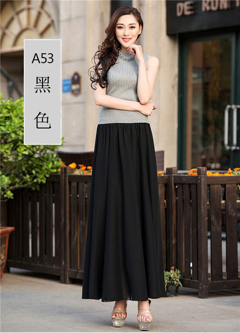 New fashionable, bright red MIDI dress for summer and spring, high-waisted and slimming, chiffon MIDI dress, mid-length beach style pic 25