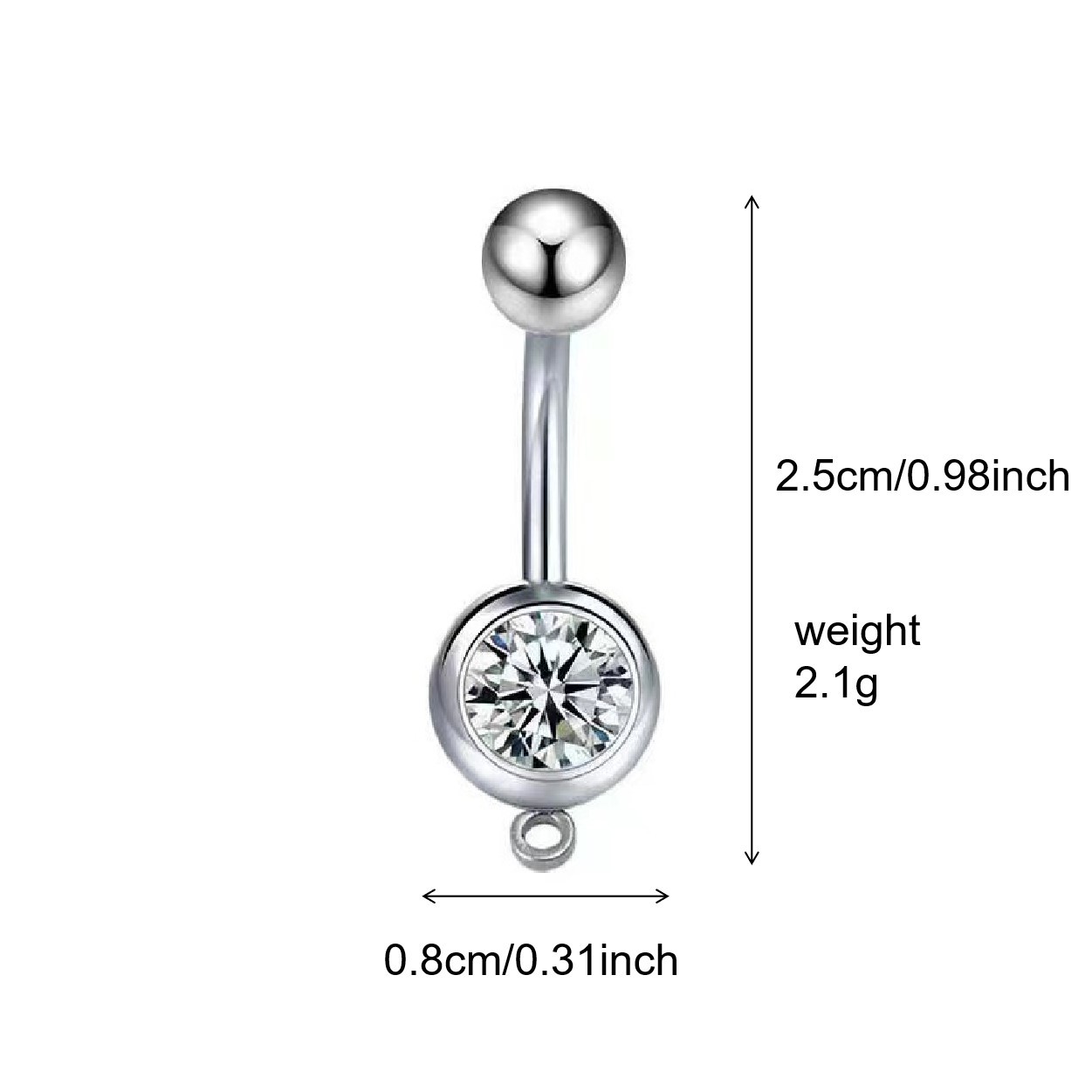 人体穿刺饰品肚脐钉跨境热卖肚脐环欧美经典肚脐扣批发厂家脐钉详情4