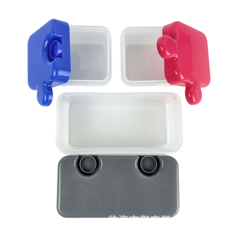 Creative splicing storage box, kitchen desktop sealed storage box, food-grade plastic portioning box with lid, available in multiple colors pic 7