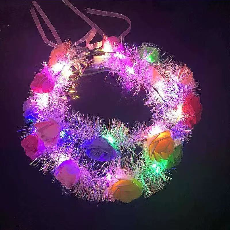 闪光金丝大花环花环发光玩具夜市玩具孙悟空帽气球闪光玩具详情10