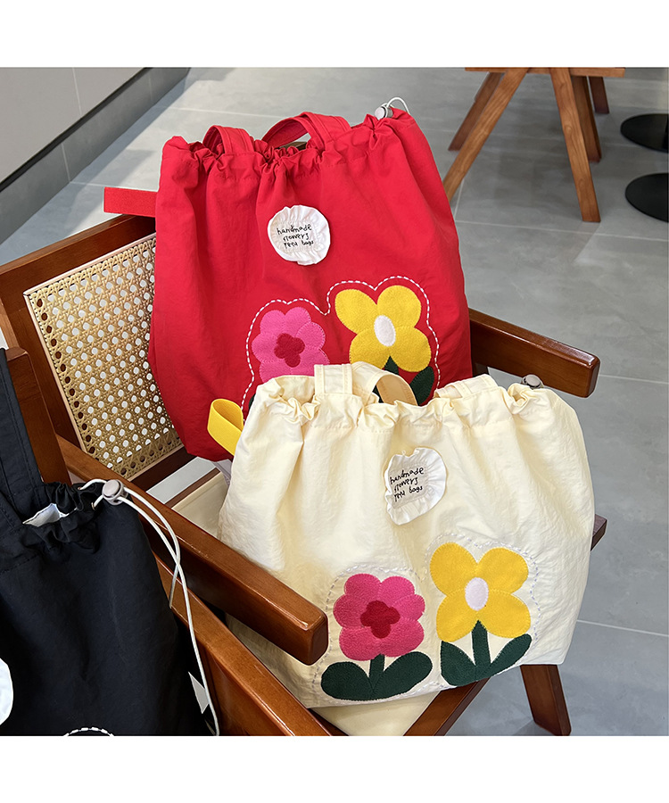 春夏新款小花布包潮流刺绣花朵托特包时尚2025ins 风包女上班通勤详情3