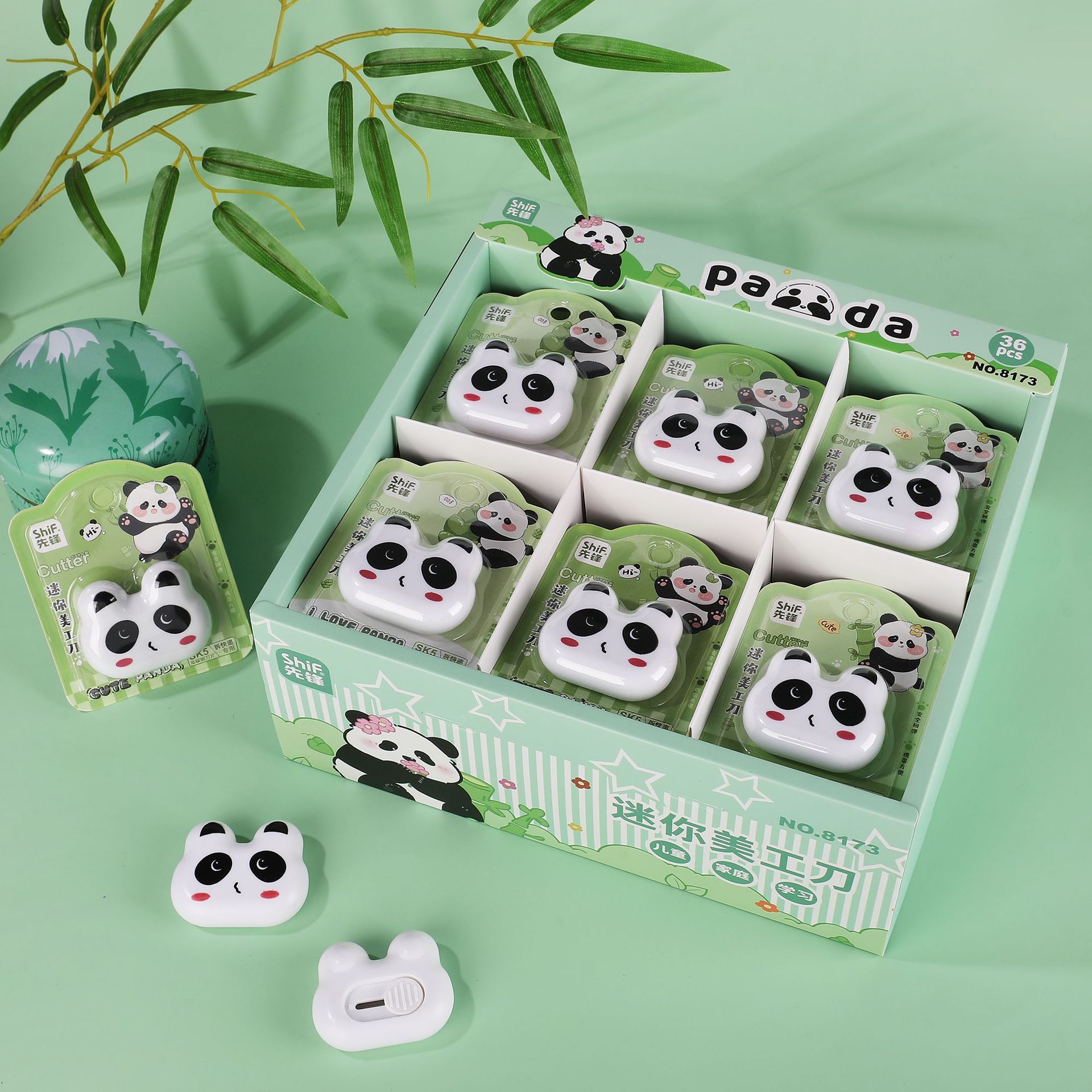 Pioneer 8173 Panda Mini Utility Knife, ins Express package opening, Student handicraft art homework, Paper cutting, office pic 7