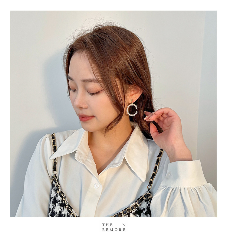 复古耳夹 无耳洞高级感耳环女小众百搭韩国气质耳饰珍珠耳夹耳坠详情6