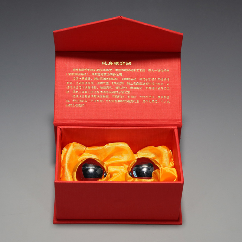 Bulk gift box of Baoding iron balls, chrome-plated solid hollow ringtone, hand-spun massage fitness balls for the elderly pic 22