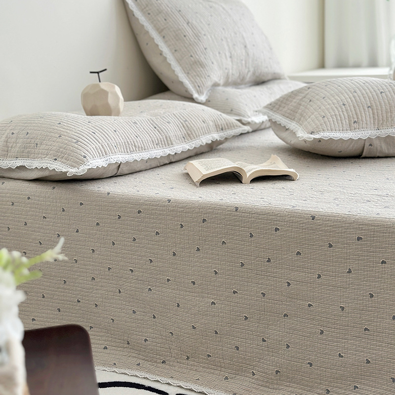 Lisa series, a three-piece set of all-cotton high-temperature sand-washed cotton bed cover, is skin-friendly, breathable and suitable for all seasons pic 15