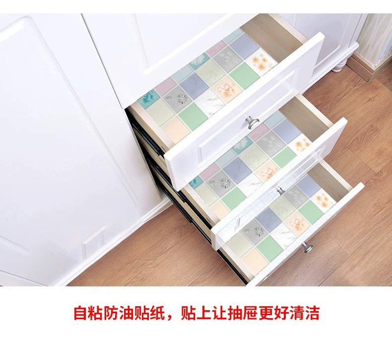厨房防油贴纸自粘耐高温油烟机灶台墙贴防水橱柜瓷砖台面壁纸墙纸详情18