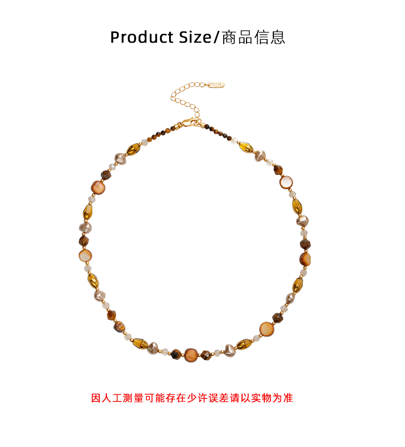 Hyacinth melard vestimenta tiger eye piedra largo collar de cuentas mujer accesorios 2025 tik yin bang luz suéter de lujo cadena pic 3