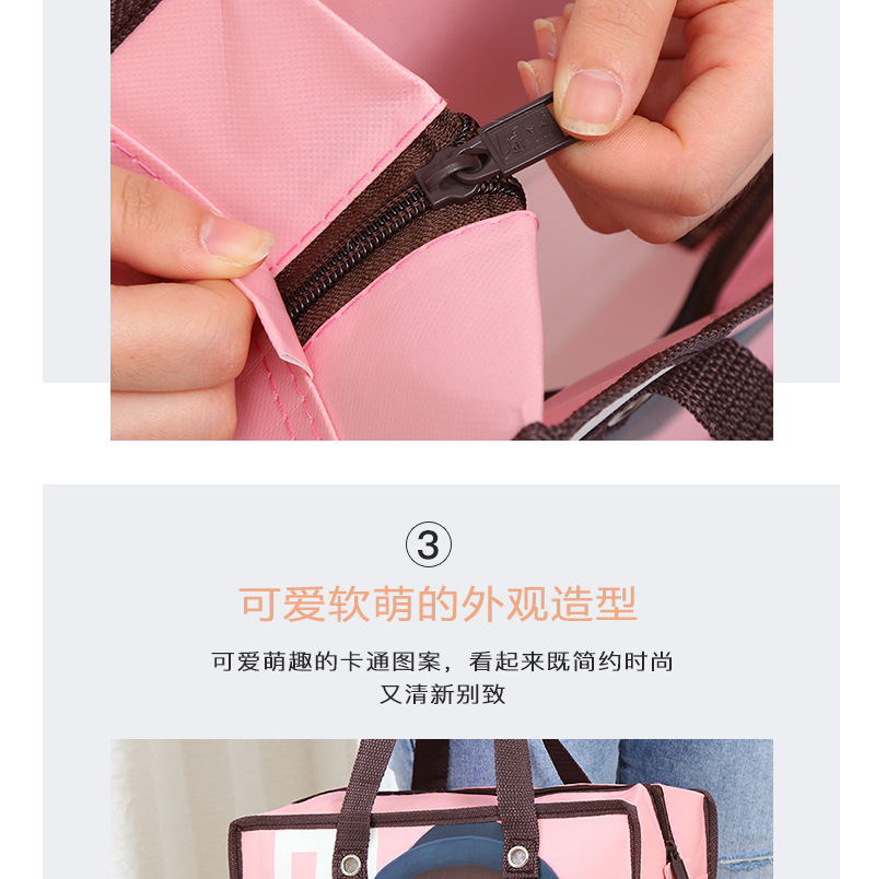 厂家直供PP无纺布袋 创意家居用品手提便当袋 化妆品收纳袋中号环保耐用详情18