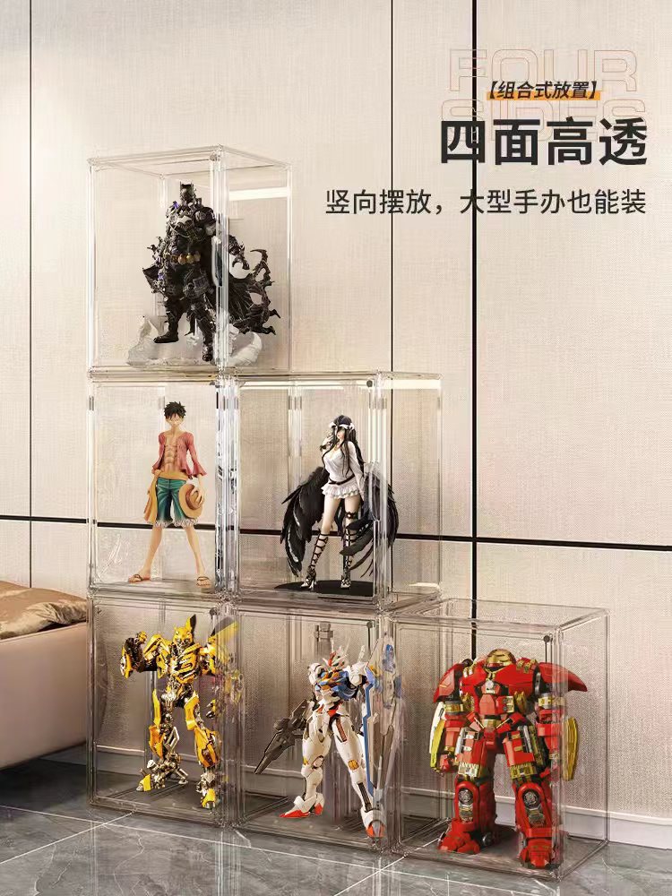 桌面可防尘大容量全透明化妆品收纳盒家用轻奢护肤化妆品收纳柜详情12
