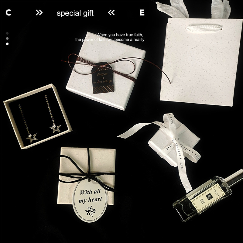 大地纸野陶石陶纸颗粒纸小红书跨境饰品首饰包装盒戒指耳钉手链详情9