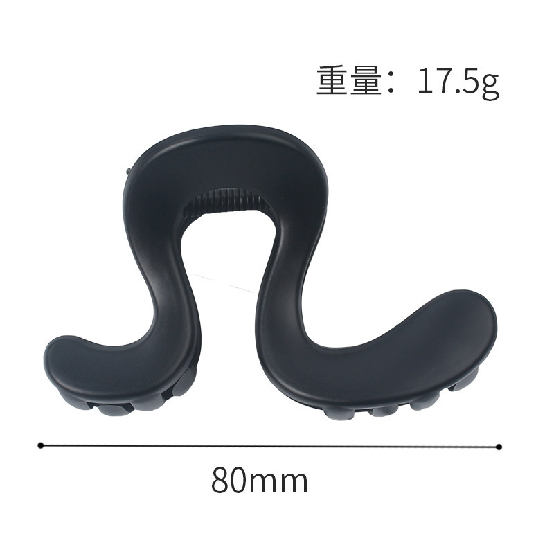 简约几字不规则小号抓夹女后脑勺半扎盘发神器鲨鱼夹创意百搭发夹详情5