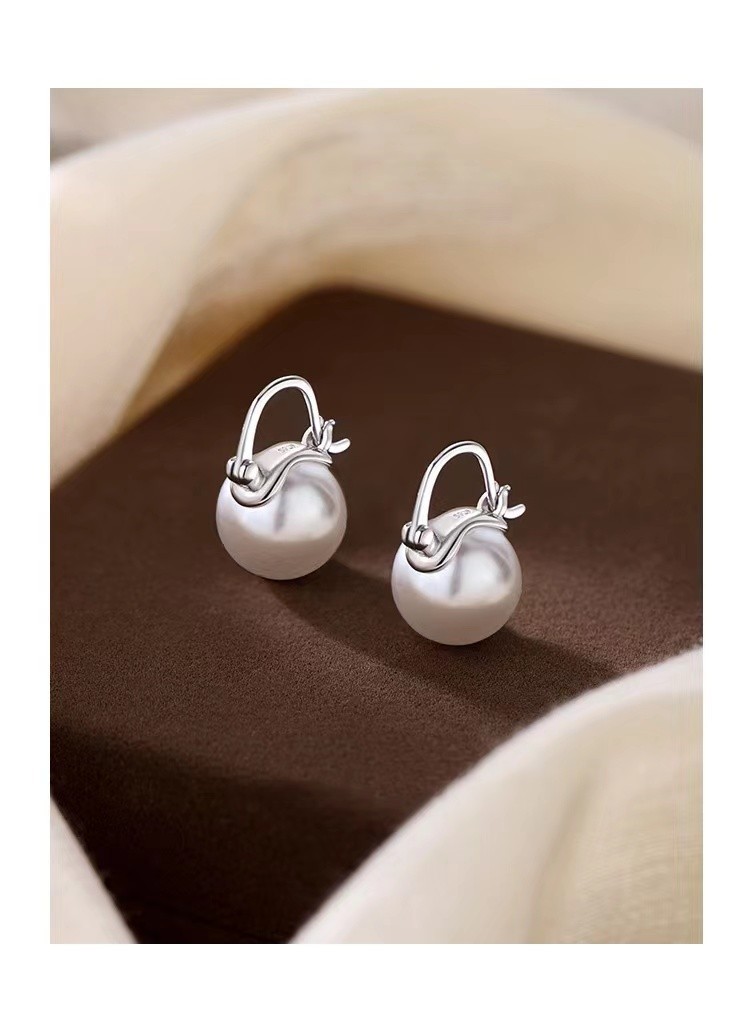 925纯银针珍珠耳环轻奢2023新款爆款小众耳钉高级感女耳饰详情2