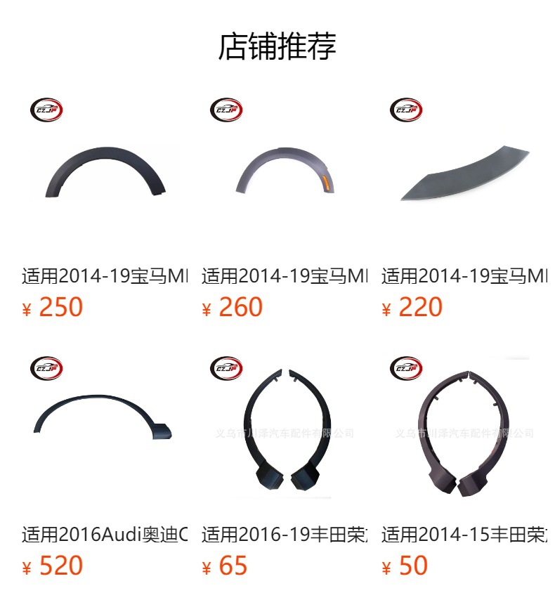 适用2020-23宝马MINI F55F56LCI前轮眉51119450647 51119450648详情6