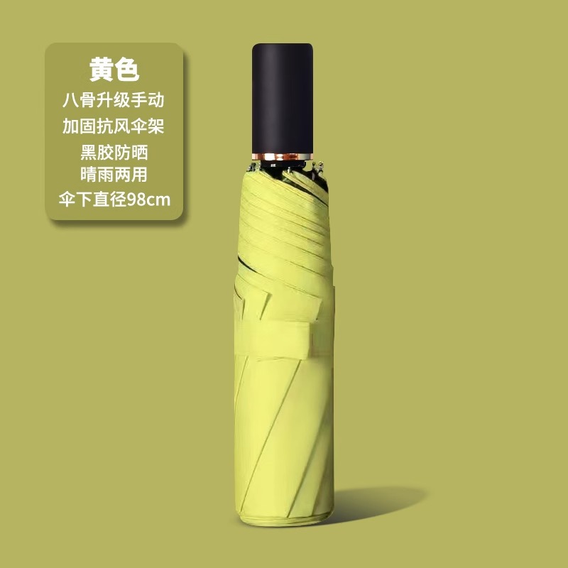 二十四骨黑胶雨伞全自动商务加固防风防晒折叠伞高级感LOGO太阳伞详情23