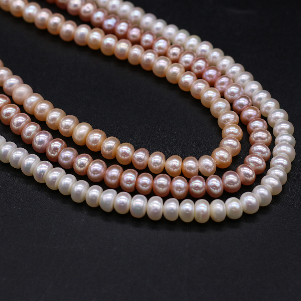 Natural freshwater pearl four-sided glossy pearl DIY jewelry accessories, handcrafted jewelry necklaces, wholesale and production pic 5