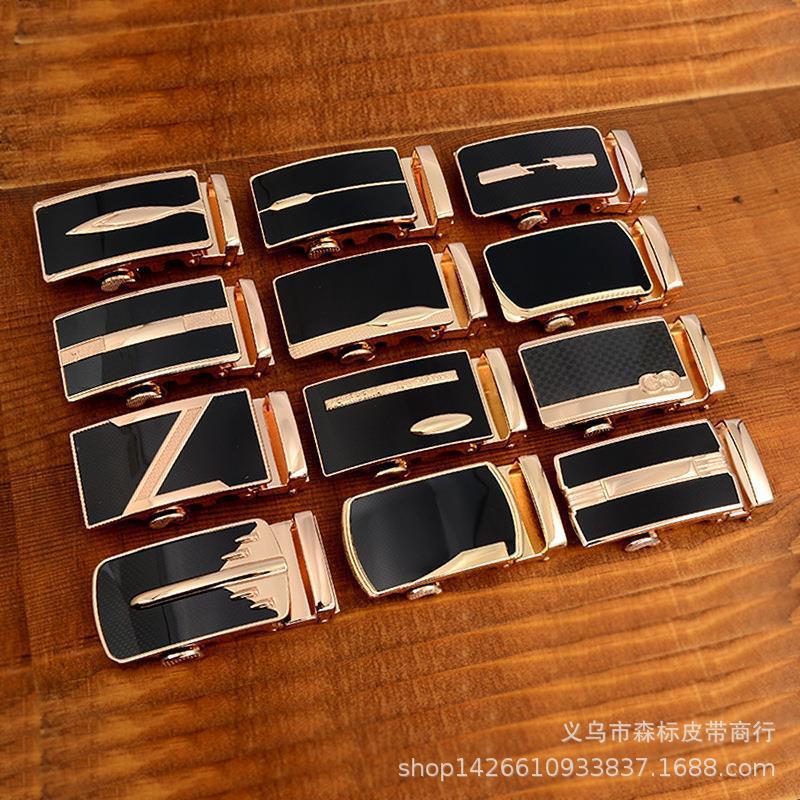 男士商务休闲皮带自动扣贴片合金LOGO打标腰带头个性配件厂家批发详情38