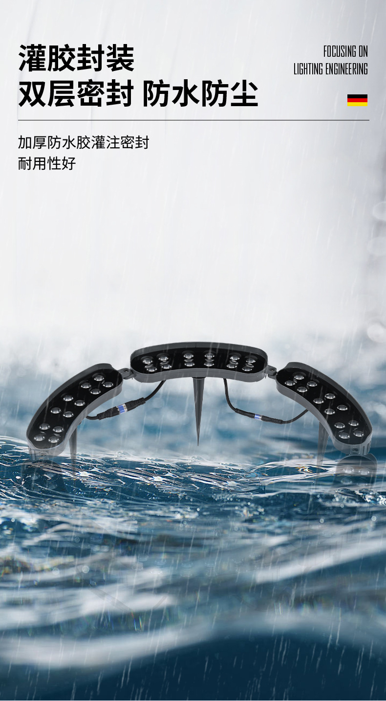 新款抱树灯LED环形抱树灯太阳能环形照树灯射灯照树灯地插灯厂家详情6