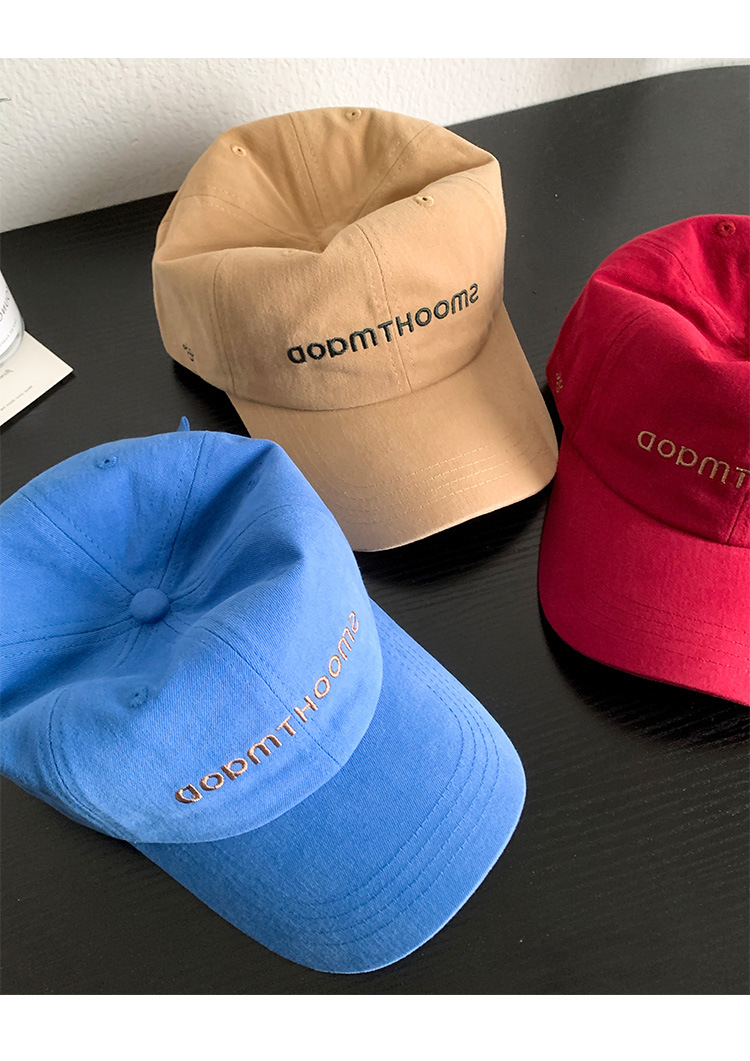 字母刺绣蓝色棒球帽女2025年春新款韩版显脸小帽子高品质鸭舌帽潮详情11