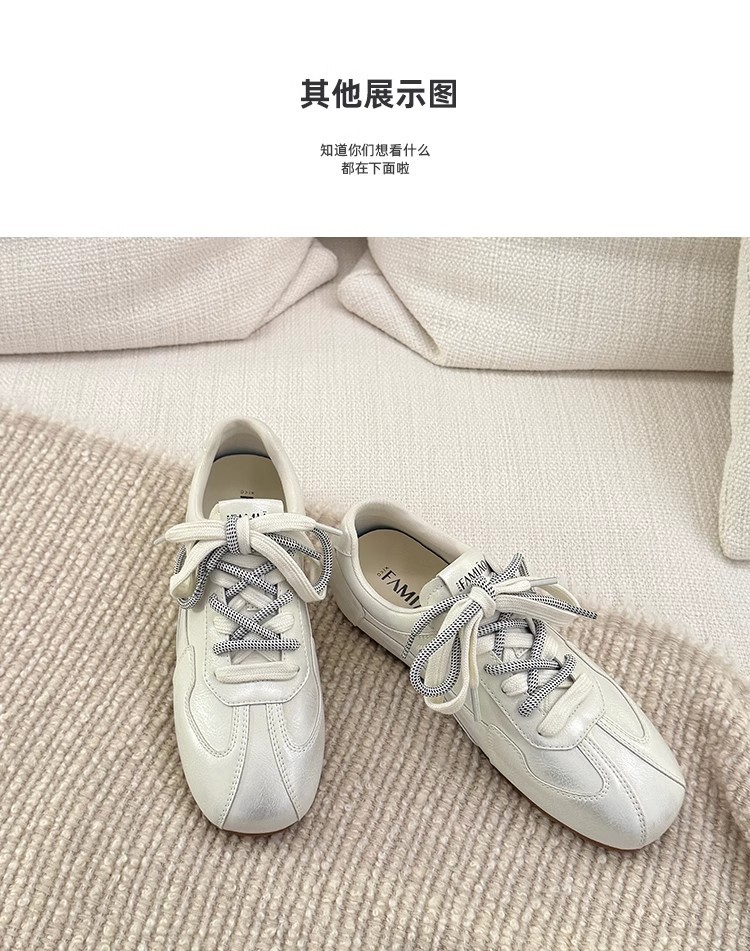 网红爆款2025新款休闲百搭德训鞋女夏平底轻便运动板鞋黑色小白鞋详情7