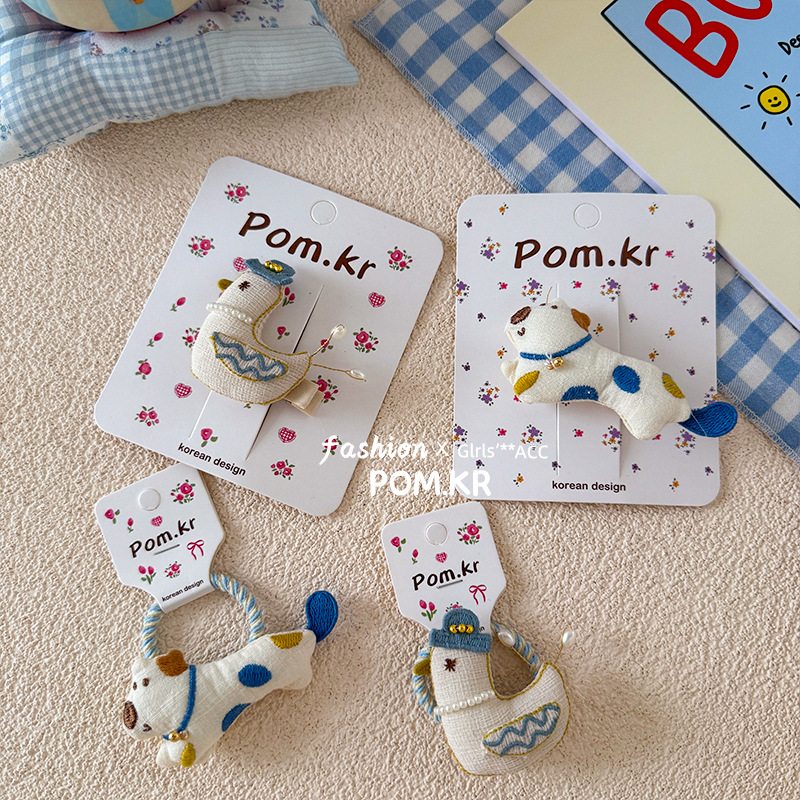 In the spring of 2025, a new cartoon style featuring cute girls, versatile and playful puppies, ponytail hair bands, and hair ties for girls pic 3