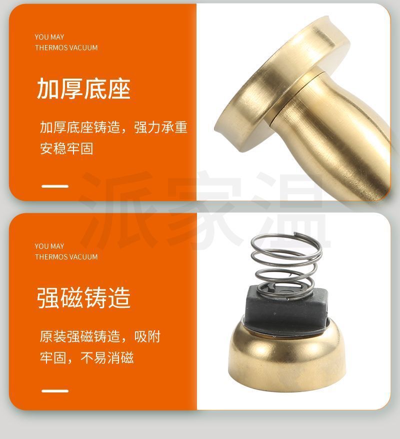 Set of hinge door, no need for slotting, 4-inch parent-child lotus leaf bedroom wooden door, golden three-in-one for bathroom pic 15