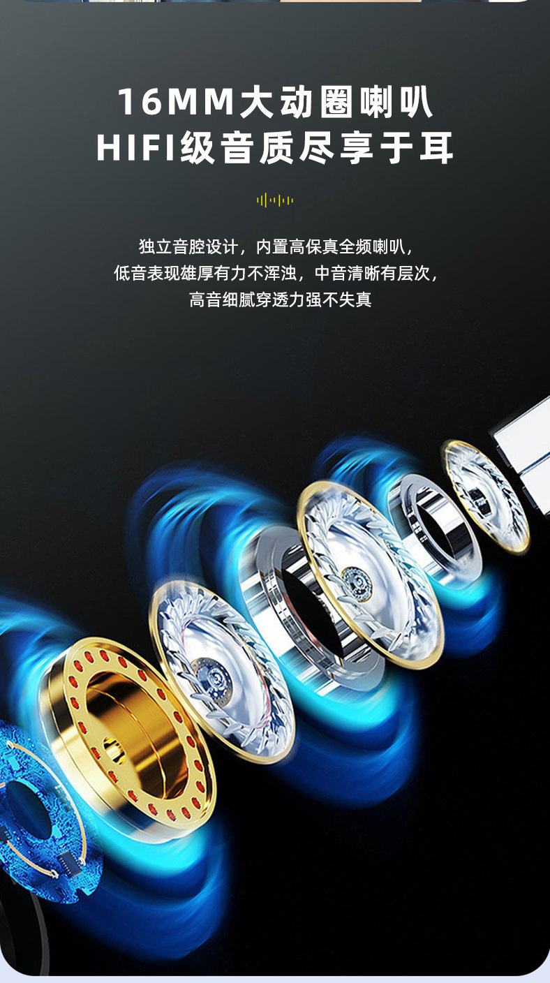 The new cross-border OWS over-ear bone conduction Bluetooth headphones feature radio performance, high noise cancellation, long battery life and low latency pic 30