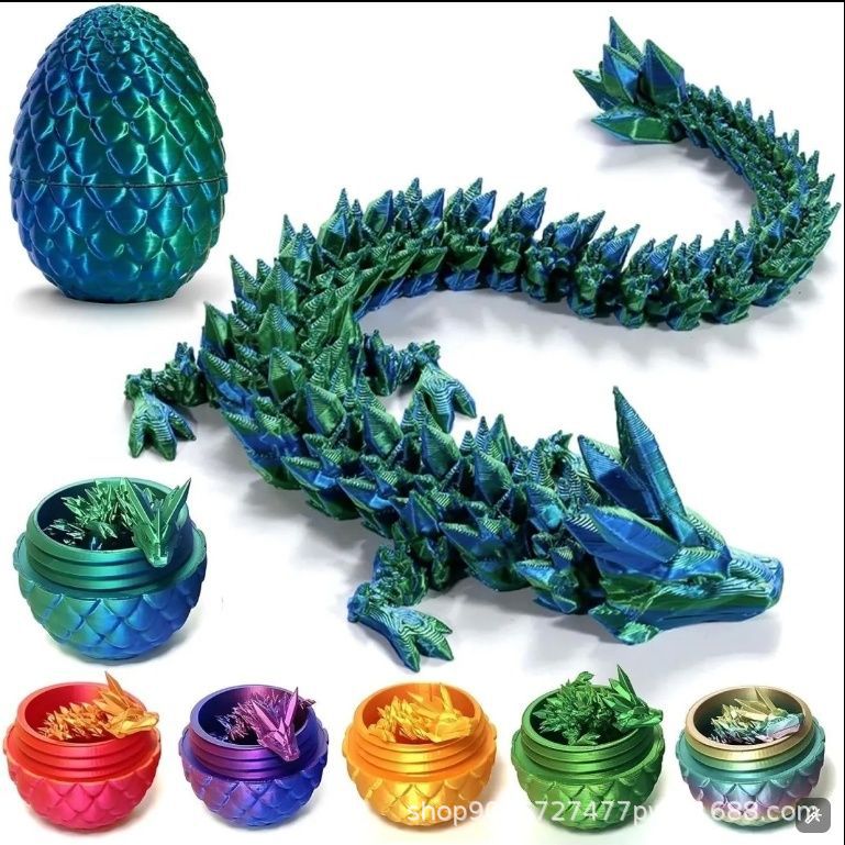3D打印玩具龙蛋水晶宝石龙摆件diy恐龙蛋创意礼物可搞笑玩具节日详情3
