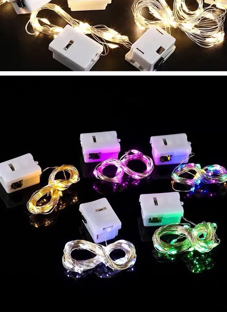 LED light strings, flashing copper wire light strings, decorative lights, cakes, flower bouquets, gift boxes, starry sky flower shop light strips wholesale pic 13