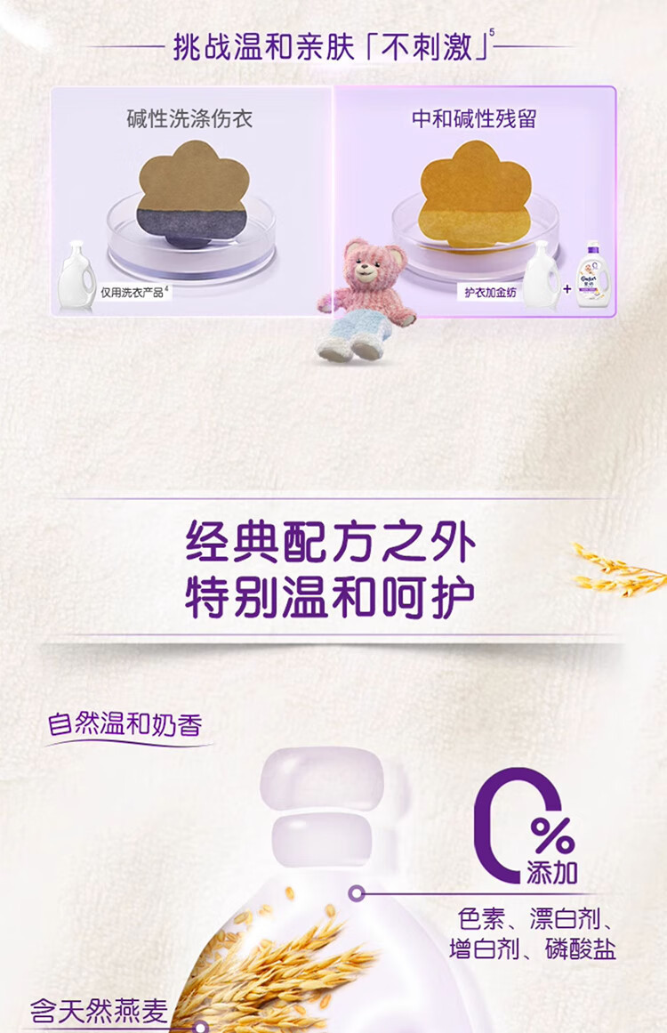 金纺柔顺剂衣物护理剂薰衣草香持久留香衣物香香柔软防抗静电910g详情11