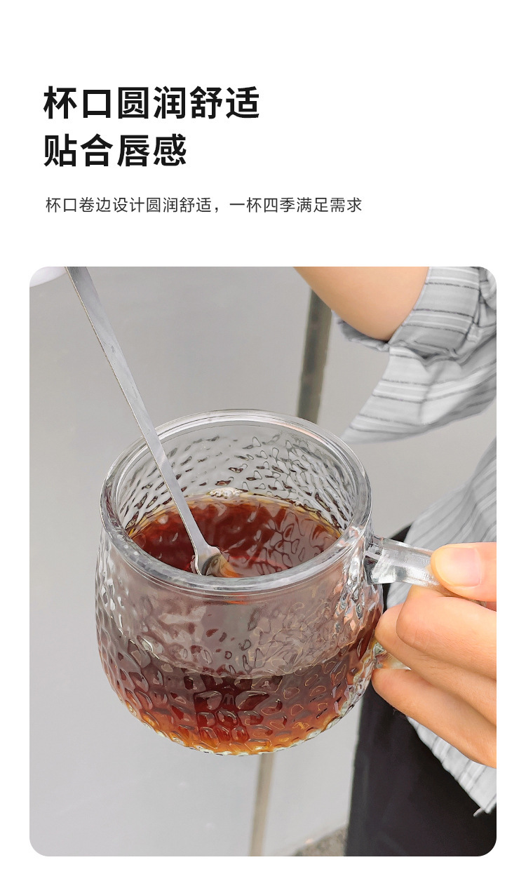 包邮ins风可爱耐热玻璃水杯女生高颜值马克杯带盖勺咖啡早餐杯子详情9