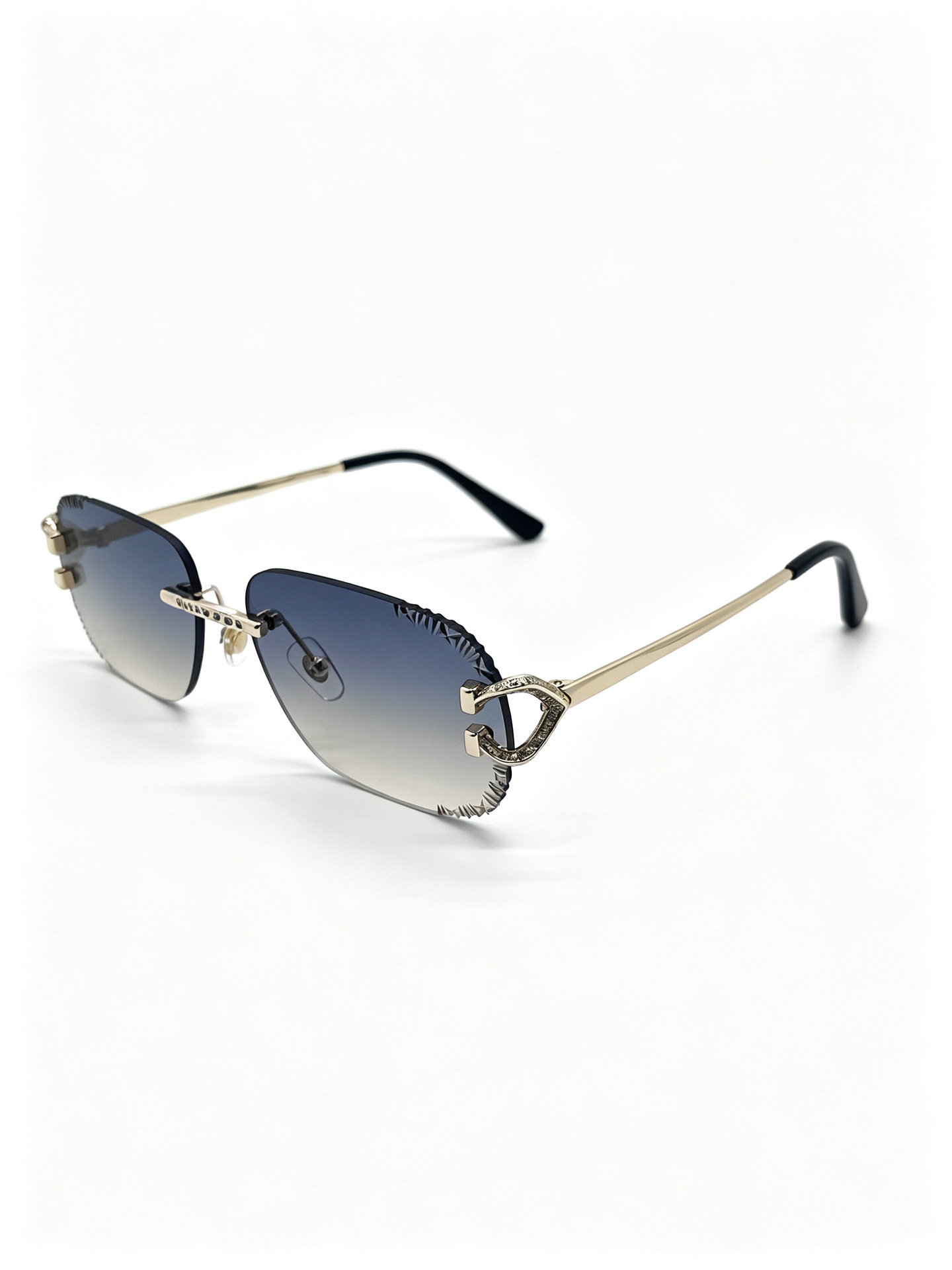 Nuevo crossover sin marco rectangular gafas de sol decorativas gafas de sol de metal patas moda moda moda moda cool gafas hombres y mujeres mismo estilo pic 7