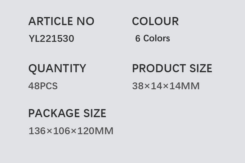 Yalong Cross-border high-quality TPR material erasers, 6-color mixed office and school erasers, stationery and school supplies pic 9