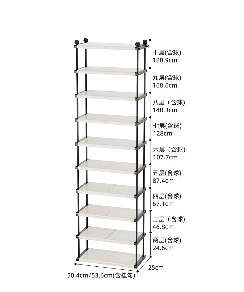 家用多层钢管鞋架 多功能置物架 出租房宿舍鞋子收纳神器移动鞋柜详情13