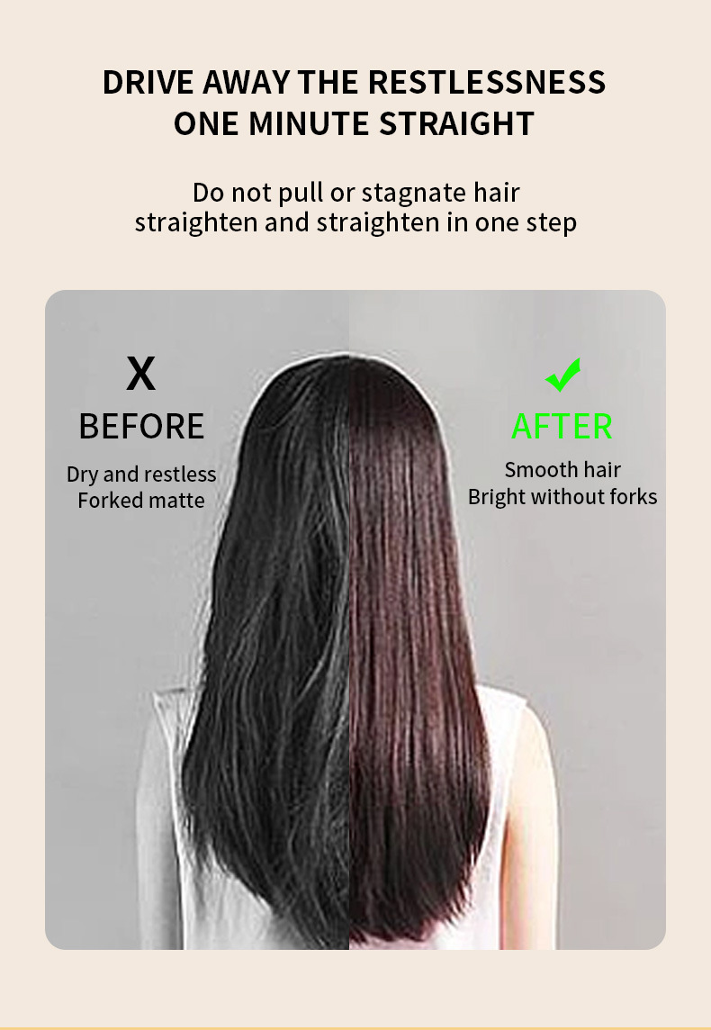 New charging hair straightening comb, wireless portable travel lazy person electric comb, negative ion non-damaging hair straightening and curling dual-purpose hair straightening device pic 4